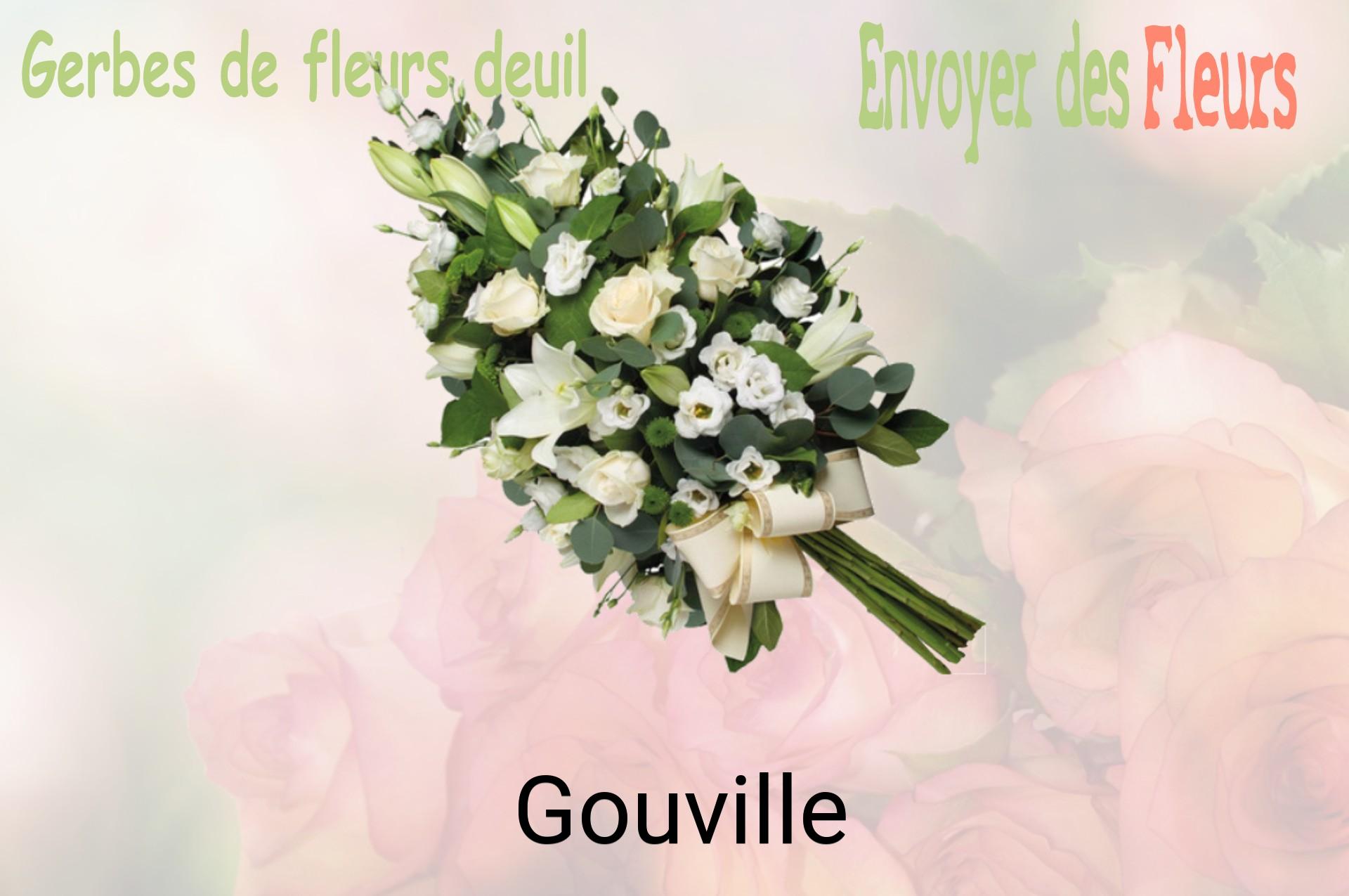 Gerbe de fleurs de deuil livrée à Gouville